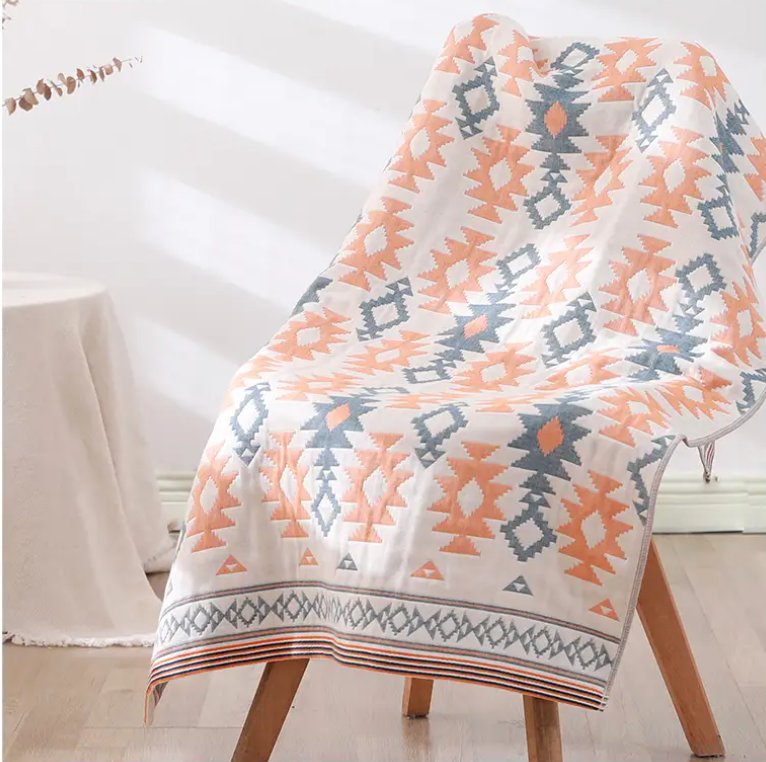 Premium Long-staple Cotton Bath Towels Range in Japanese style Fish Patterns - Navy Blue